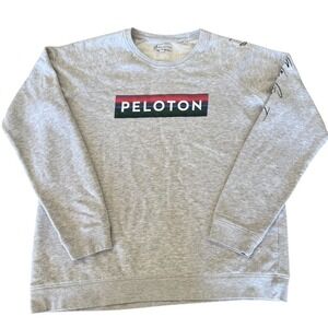 Peloton Together We Go Far Crewneck Sweatshirt Grey Medium Athleisure